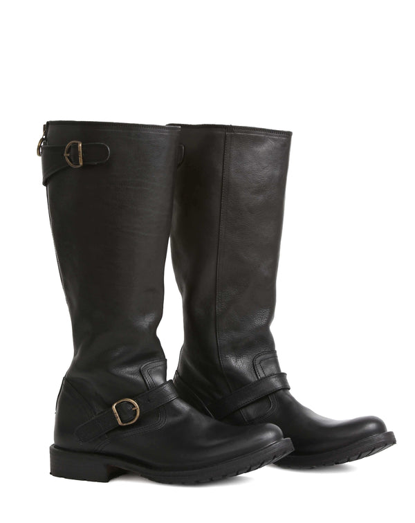 Fiorentini Baker EPRIL Black Leather Tall Boots