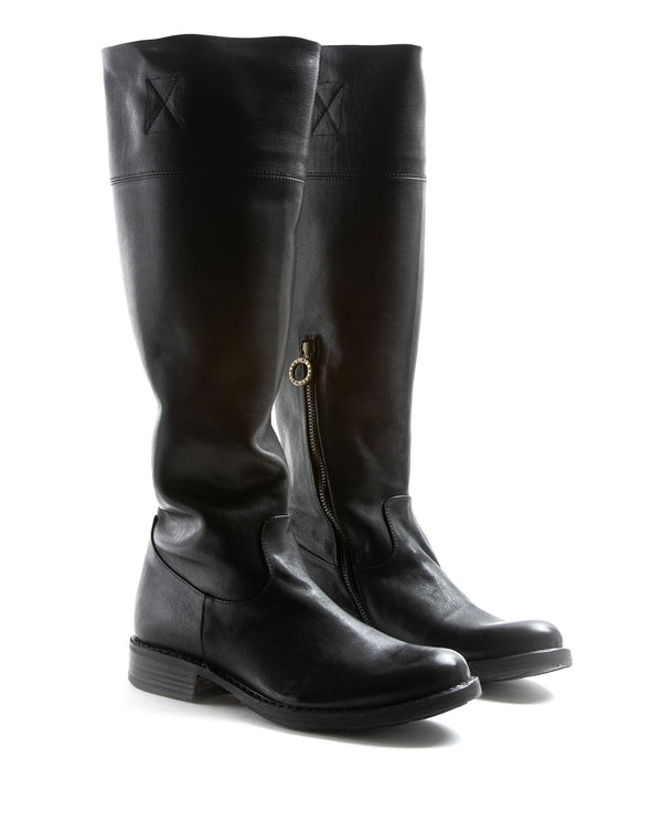 Fiorentini Baker EVER Black Leather Tall Boots