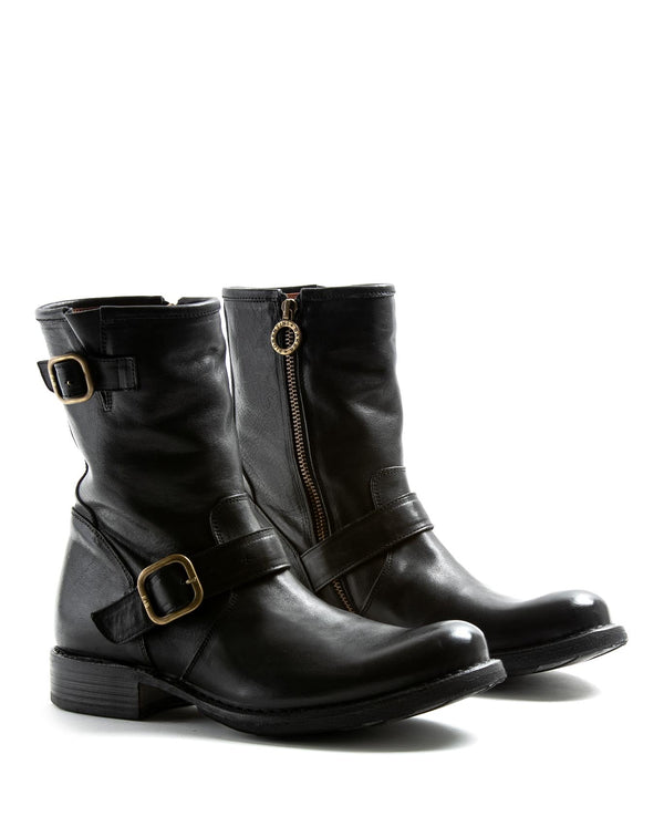 Fiorentini Baker EVIA Black Leather Boots