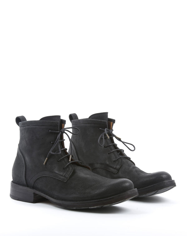 Fiorentini Baker EZRA Black Leather Lace-up Boots