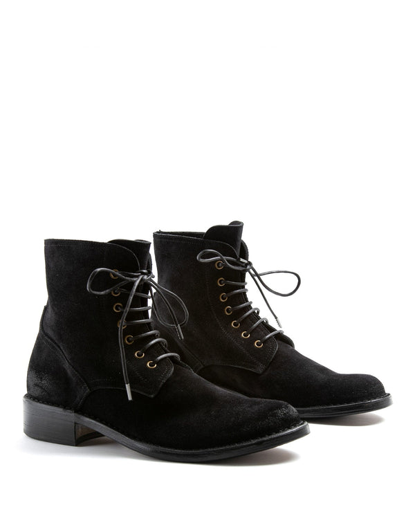 Fiorentini Baker F-EMON Black Suede Lace-up Boots