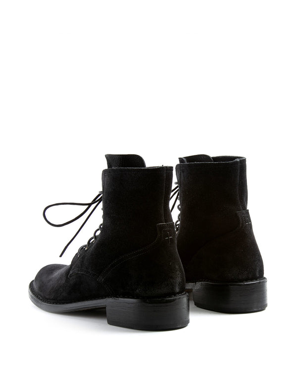Fiorentini Baker F-EMON Black Suede Lace-up Boots
