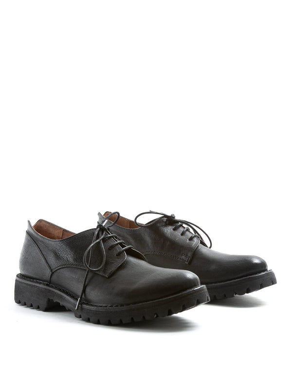 Fiorentini Baker M-706 Black Leather Derby Shoes