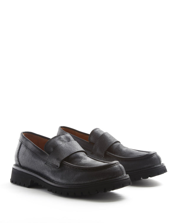 Fiorentini Baker M-EMMET Silver Leather Loafer