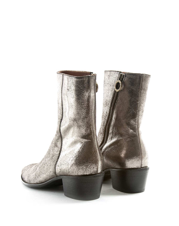 Fiorentini Baker MATT Silver Leather Boots