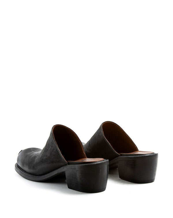 Fiorentini Baker MIND Black Leather Clogs