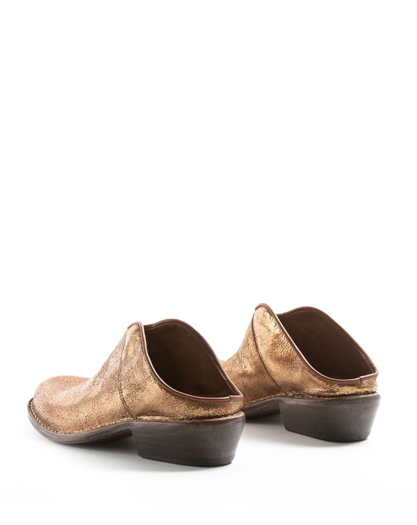 Fiorentini Baker RENO Gold Leather Mules