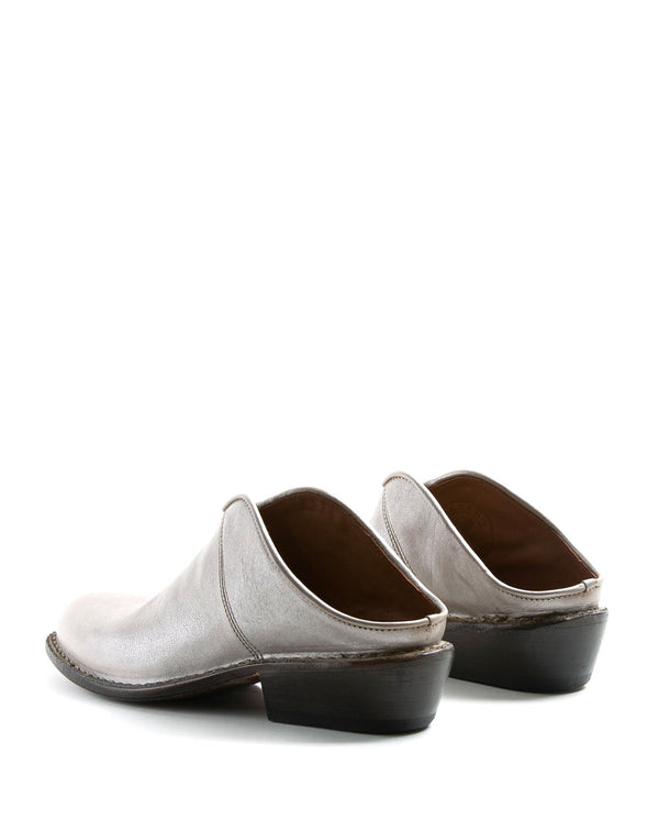 Fiorentini Baker RENO Silver Leather Mules