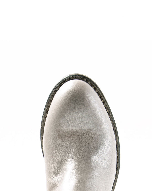 Fiorentini Baker RENO Silver Leather Mules