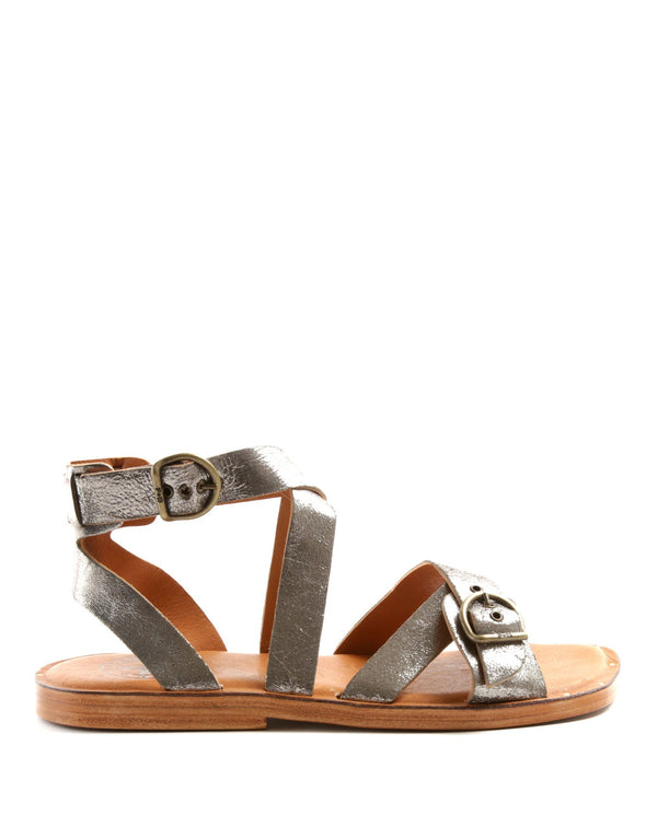 fiorentini baker ZIVA Gunmetal Leather Sandals
