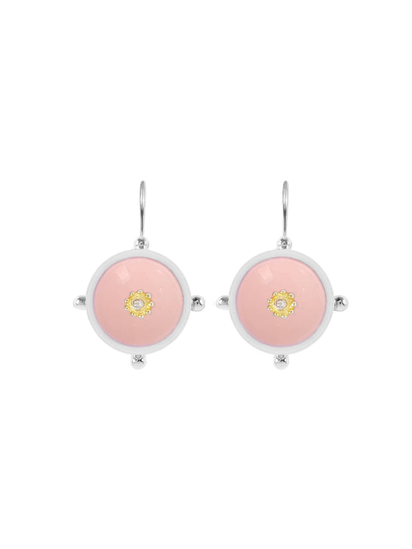 fiorina Button Earrings Pink OpalVariant sold out or unavailable