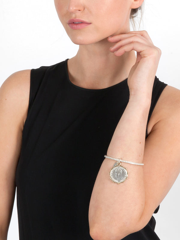 Fiorina Alia Bangle With Gold Encased Coin