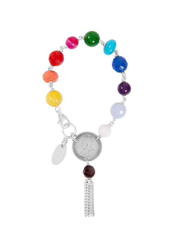 fiorina Chakra Rosary Tassel Bracelet