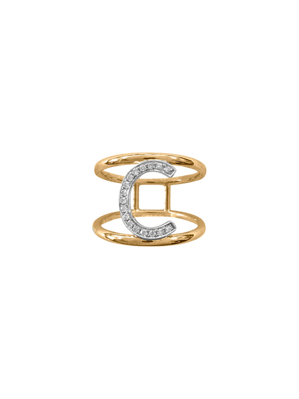 Fiorina Gold And Diamond Alphabella Ring