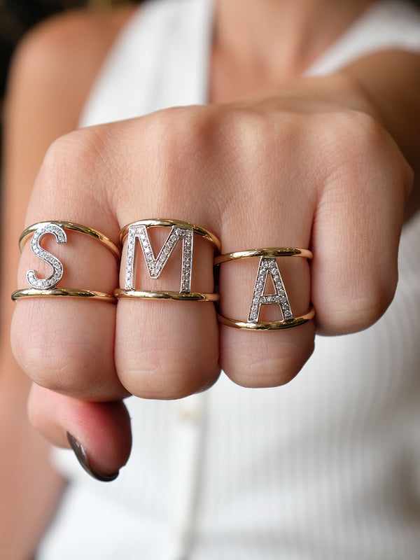 Fiorina Gold And Diamond Alphabella Ring