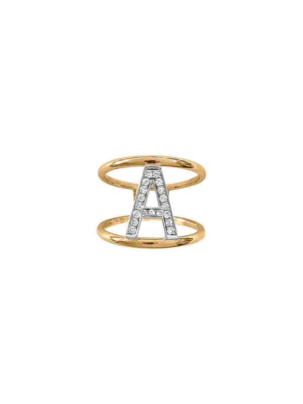 fiorina Gold and Diamond Alphabella Ring