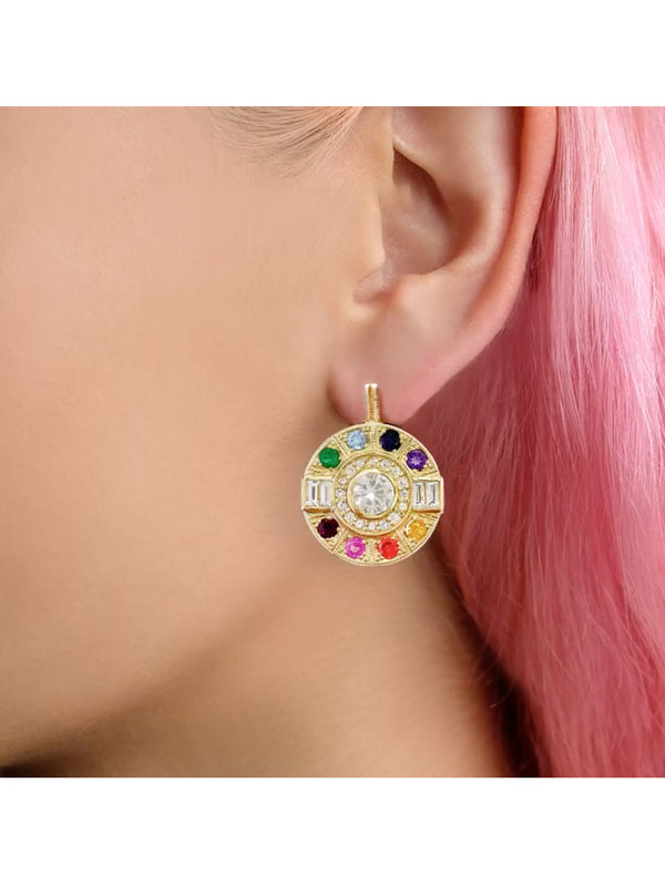 Fiorina Gold Aztec Earrings