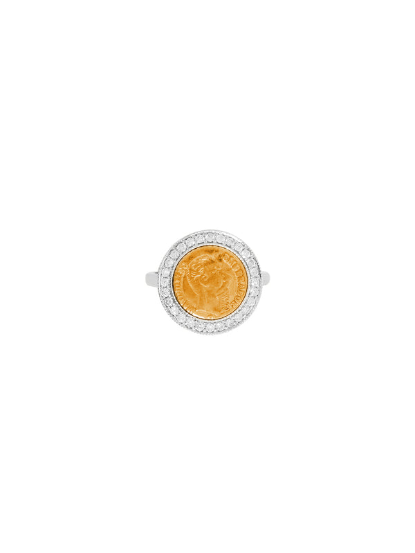 fiorina Gold Button Pinkie Ring