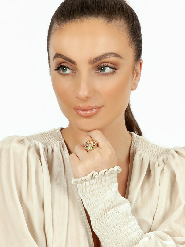 Fiorina Gold Chakra Wheel Ring