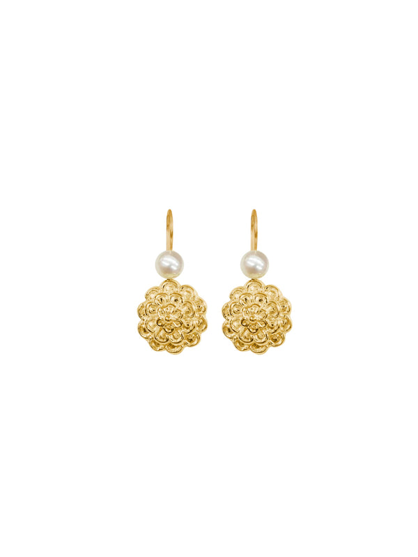 fiorina Gold Dahlia Earrings
