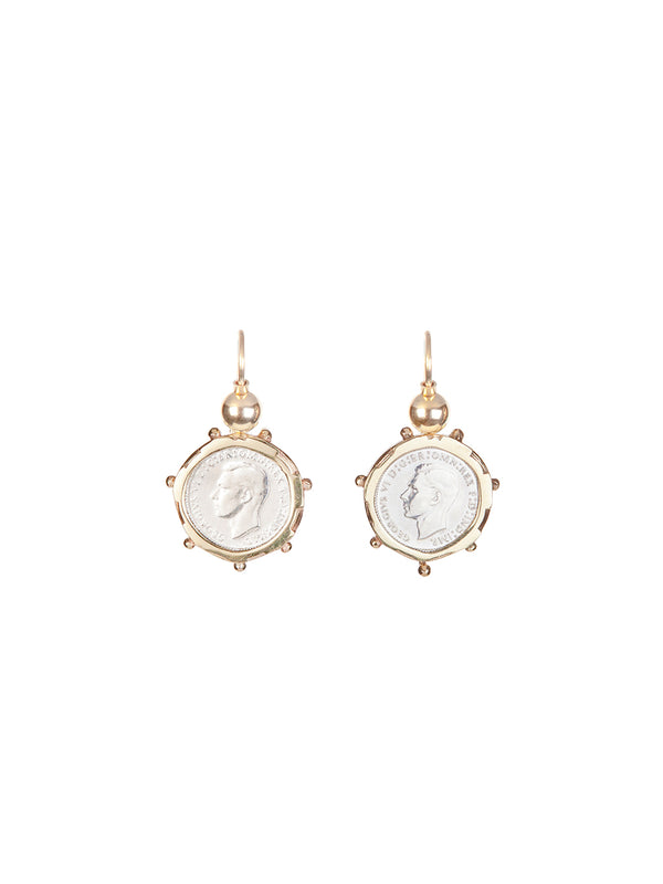 fiorina Gold Encased 3p Coin Earrings