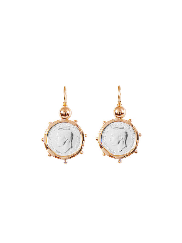 fiorina Gold Encased 6p Coin Earrings