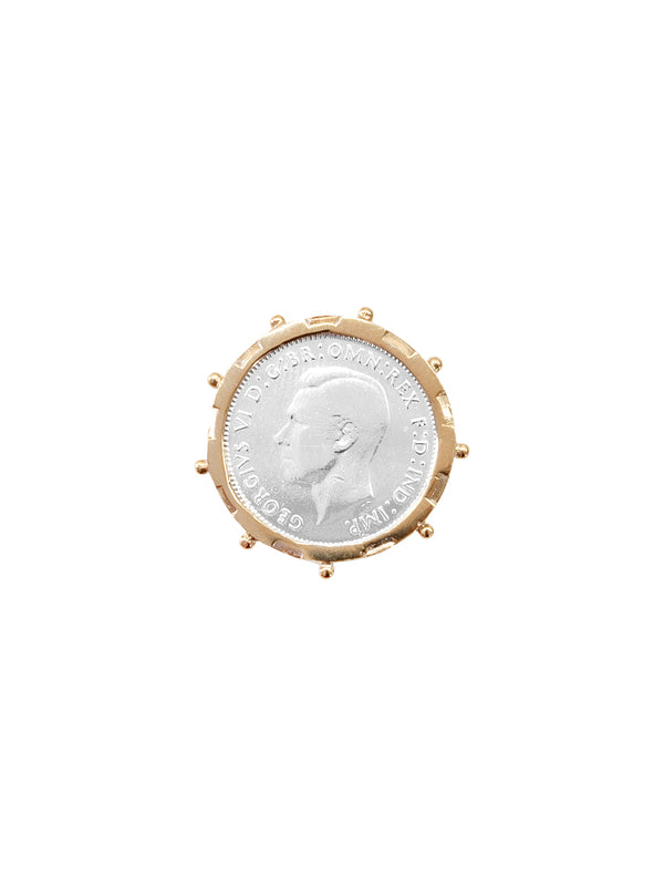 fiorina Gold Encased Shilling Coin Ring