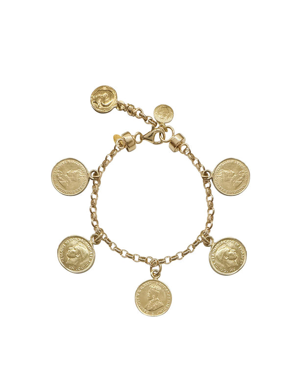 fiorina Gold Gypsy Coin Bracelet