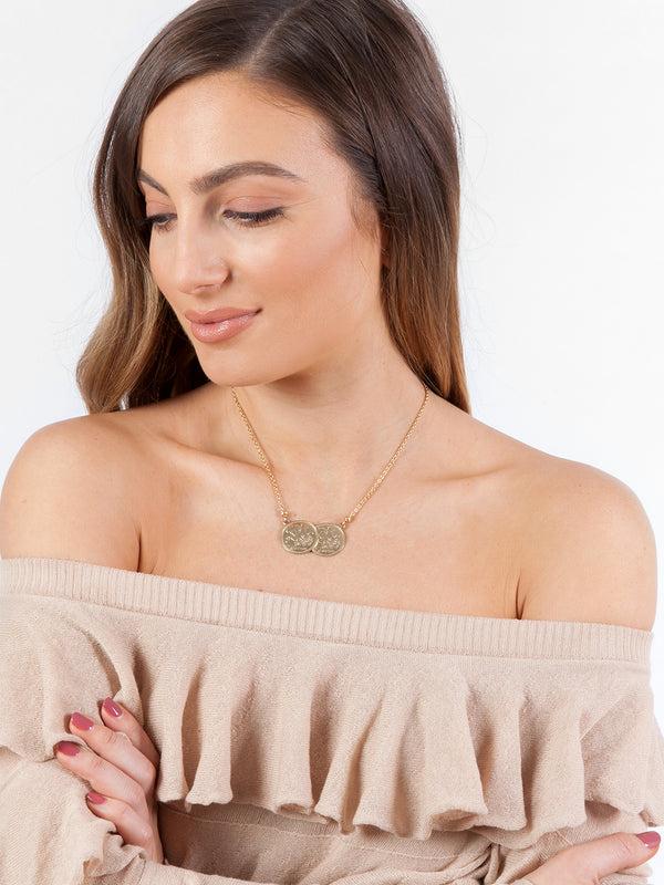 Fiorina Gold Large Saint George Necklace