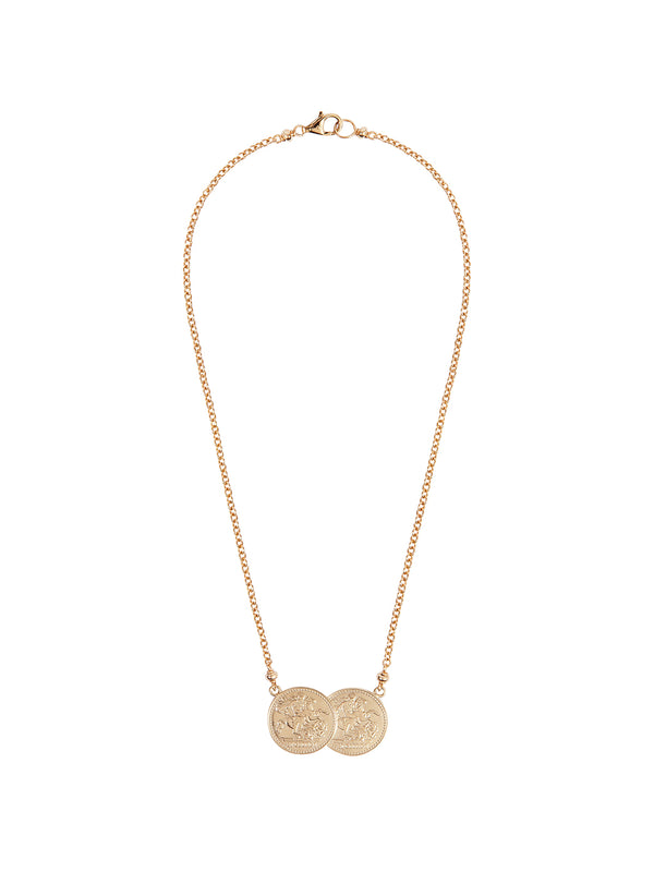 fiorina Gold Large Saint George Necklace