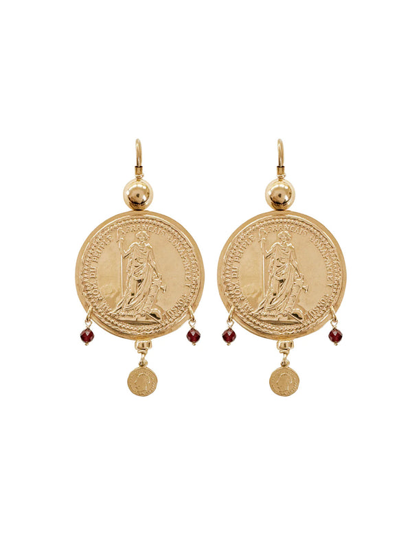 fiorina Gold Monster Gypsy Coin Earrings