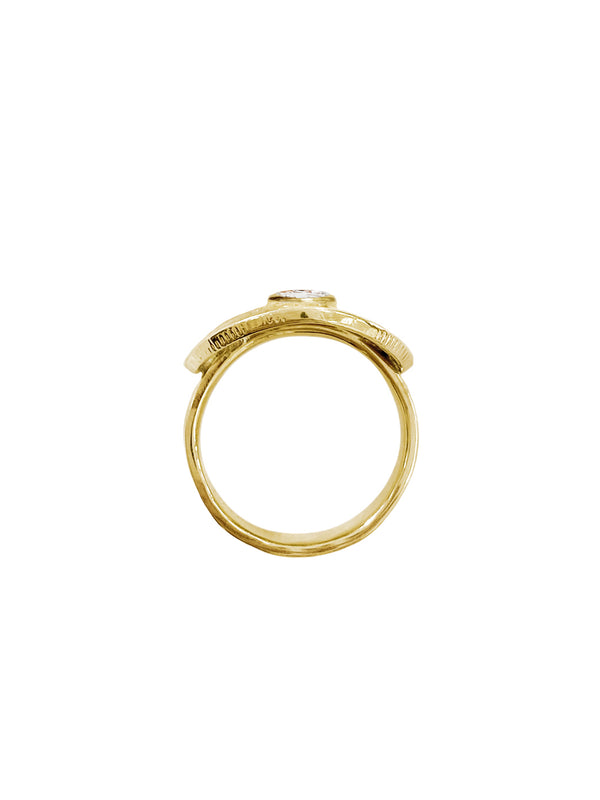 Fiorina Gold PNG Bent Coin Ring