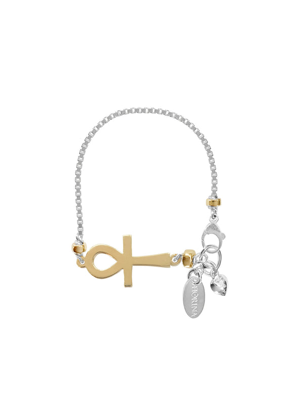 fiorina Gold & Silver Ankh Bracelet
