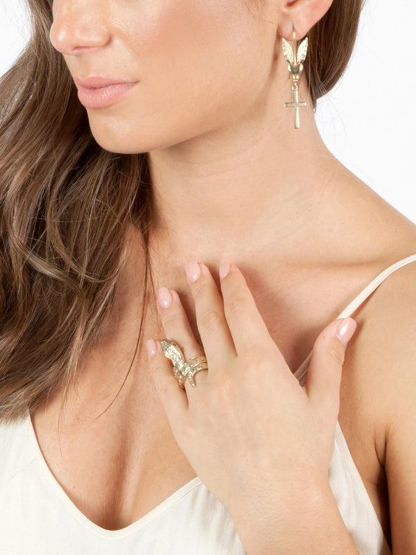 Fiorina Gold Snake Ring