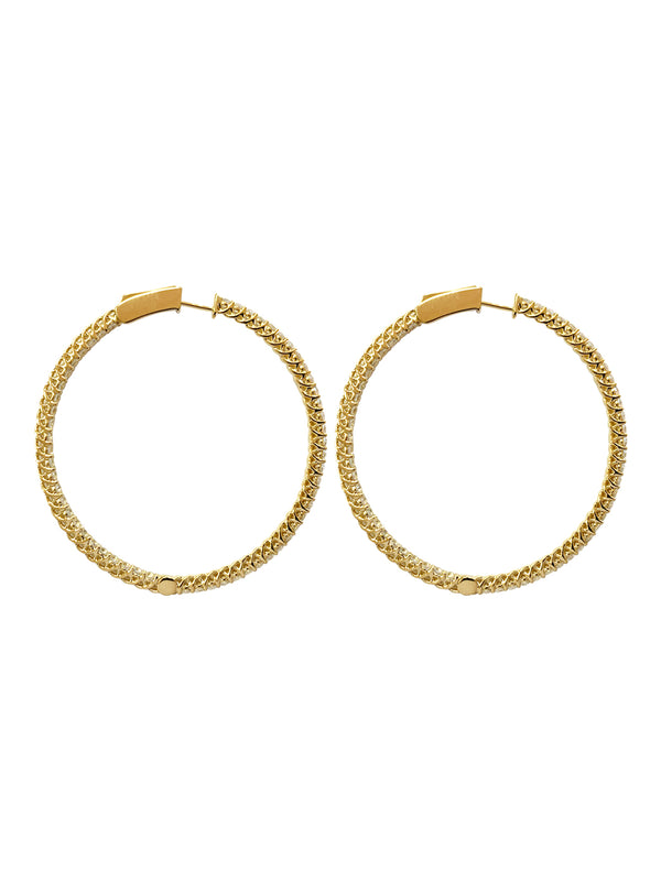 Fiorina Gold & White Sapphire Hoops