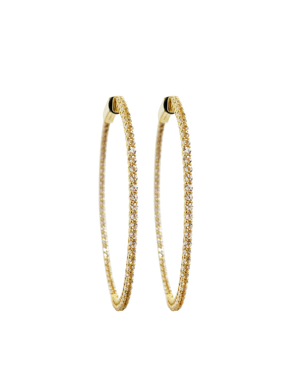 fiorina Gold & White Sapphire Hoops