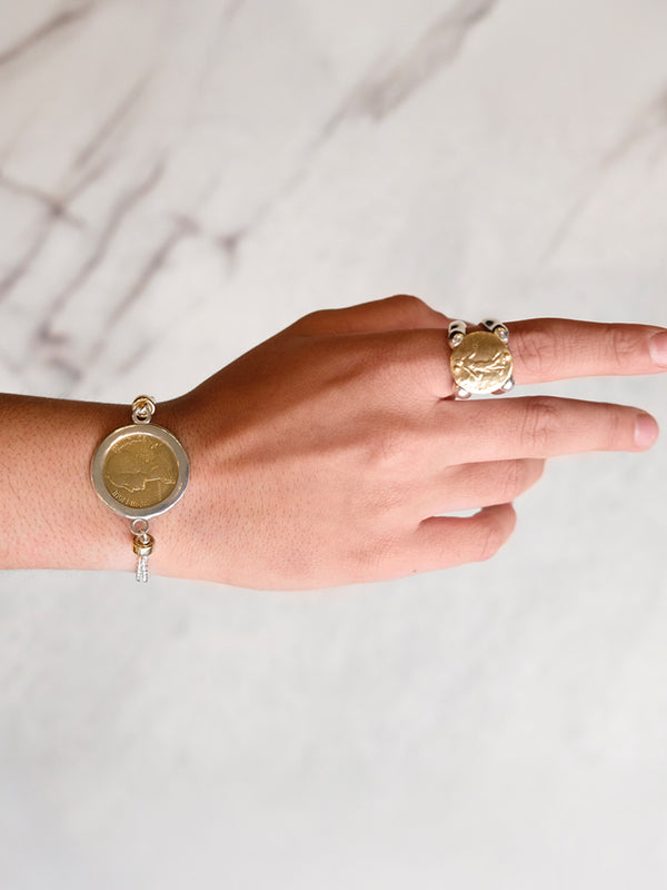 Fiorina Large Moneta Coin Bracelet