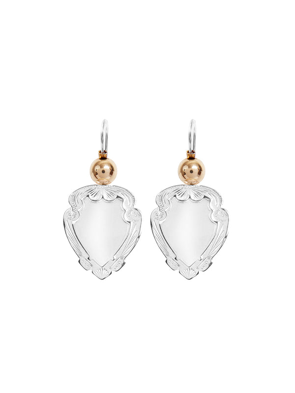 fiorina Large Shield Earrings