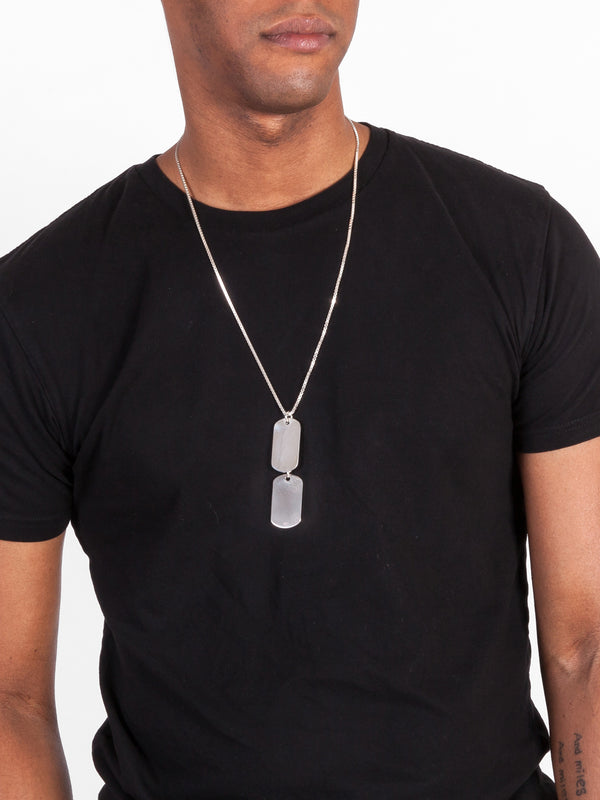 Fiorina Men's Large Dog Tag Necklace