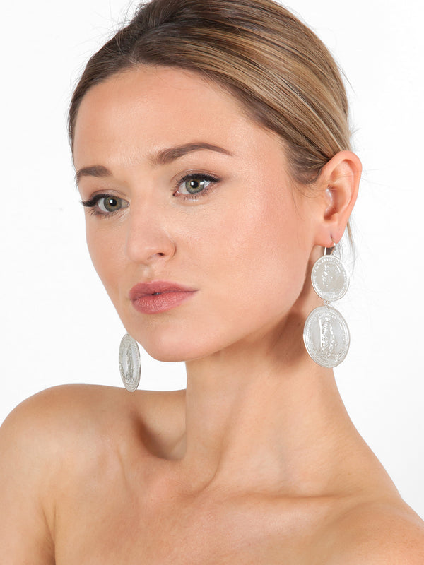 Fiorina Monster Double Coin Earrings