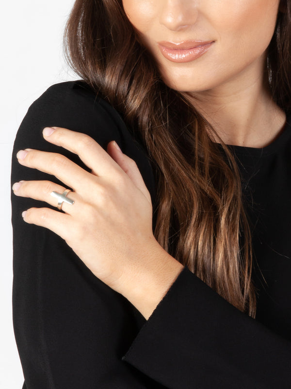 Fiorina Monster Tattoo Cross Ring