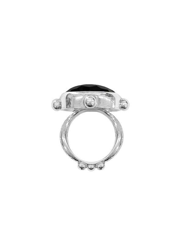 Fiorina Oval Fishband Ring - Black Onyx