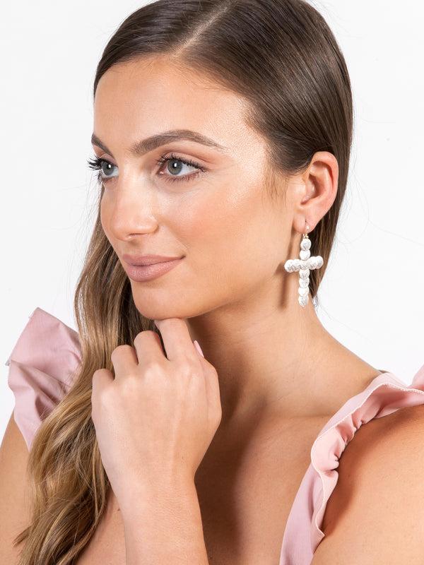 Fiorina Saint Liberus Cross Earrings