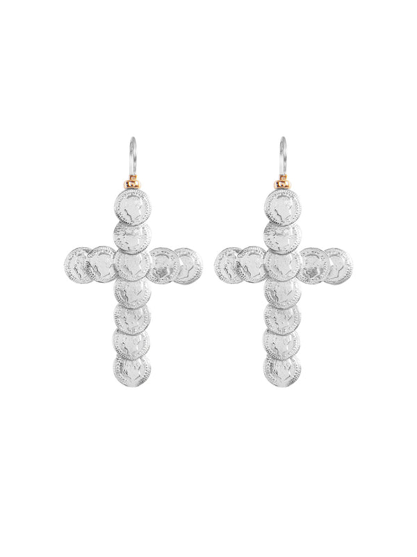 fiorina Saint Liberus Cross Earrings
