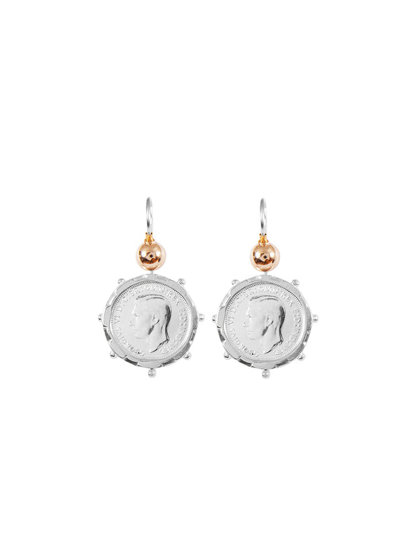 fiorina Silver Encased 6p Coin Earrings