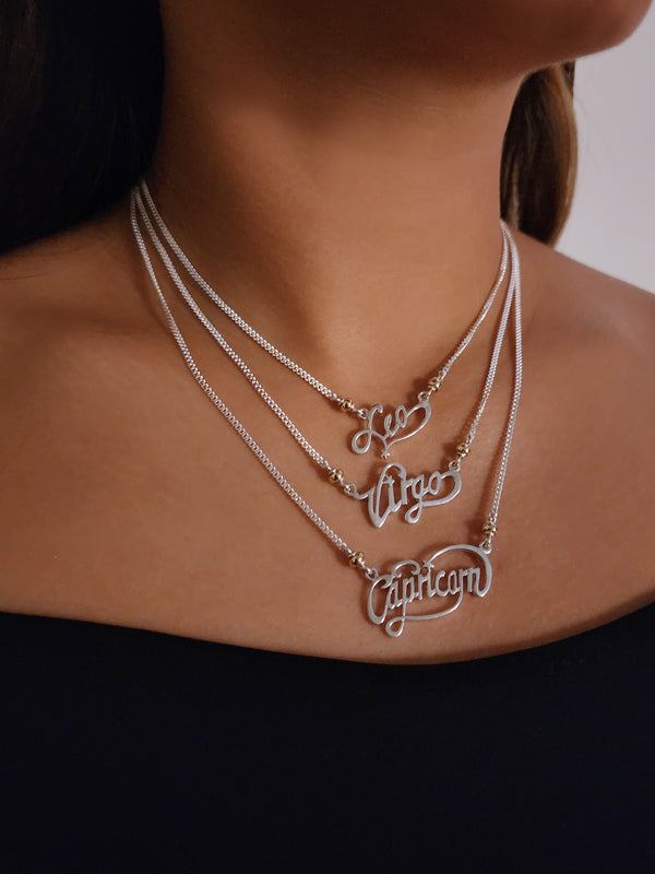 Fiorina Silver Zodiac Necklace