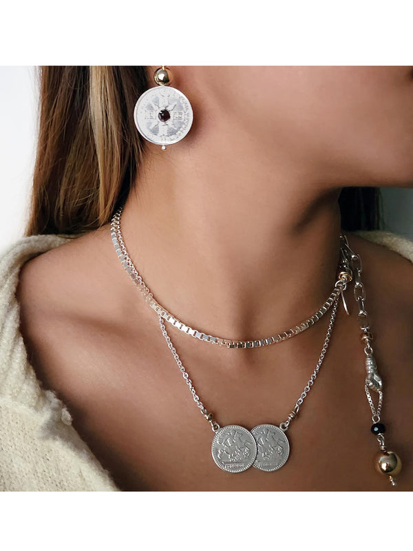 Fiorina Simple PNG Coin Earrings