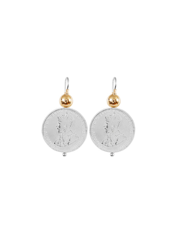 fiorina Simple Shilling Coin Earrings