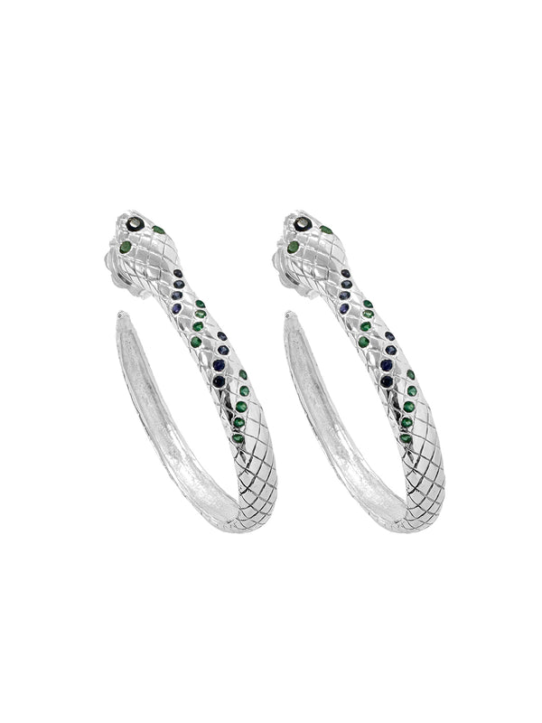 Fiorina Snake Hoop Earrings