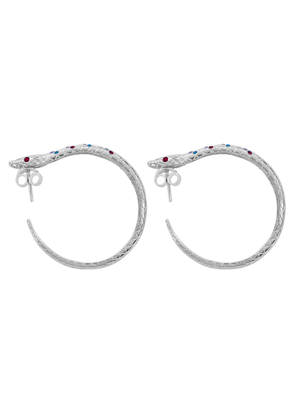 Fiorina Snake Hoop Earrings